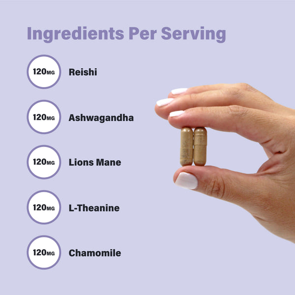 Ingredients per serving for Satori Shroom Co's Calm & Zen