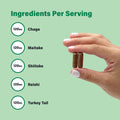 Ingredients per serving for Satori Shroom Co's Immunity Boost