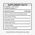 Supplement facts for Brain Boost